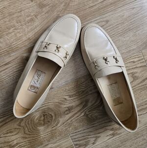 Italian LEATHER Loafers With Gold Metal Detail by CIELLE